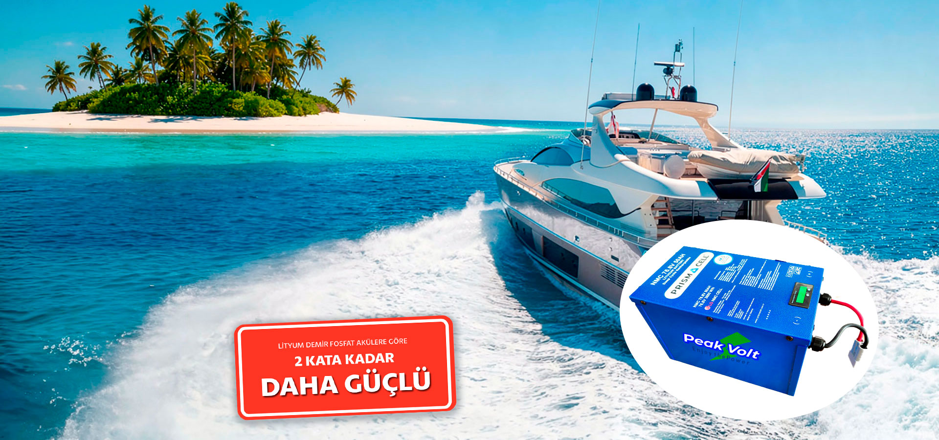 Tekneler için hafif ve yüksek performanslı lityum NMC akü sistemleri