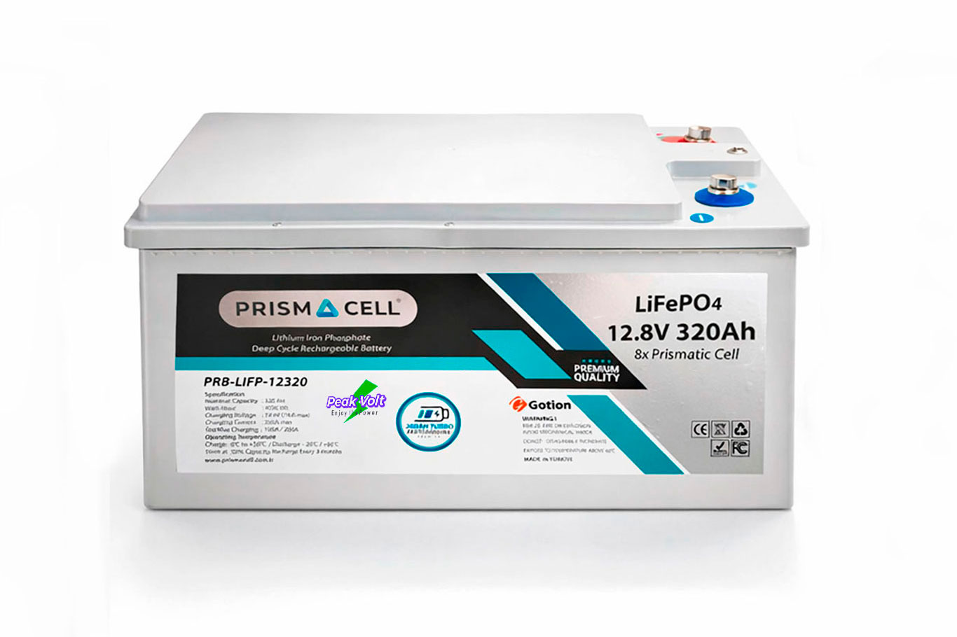 Lithium lifepo4 12,8 Volt 320 Amper hücreler, yüksek performanslı yüksek enerji yoğunluklyu akü sistemi lityum akü sistemi