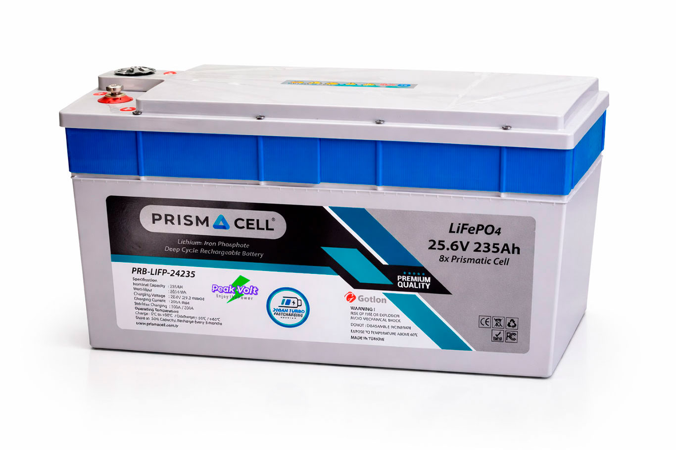 Lithium lifepo4 25,6 Volt 235 Amper hücreler, yüksek performanslı yüksek enerji yoğunluklyu akü sistemi lityum akü sistemi